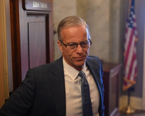Senate holds vote marathon on amendments to Trump’s one big beautiful bill – as it happened John Thune speaking to reporters