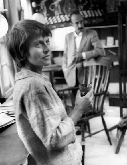 Milein Cosman, with her husband Hans Keller, in her Hampstead studio in the 1960s.