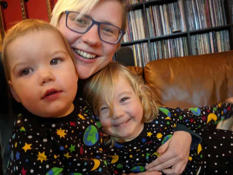 Keza MacDonald with Kirk and his baby brother