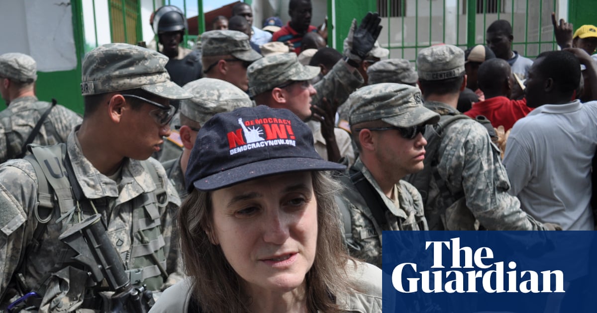‘They slammed their M16s against his skull’: inside the film about Amy Goodman’s fearless reporting