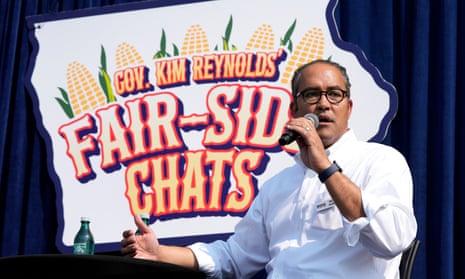 Republican presidential candidate Will Hurd spoke at the Iowa state fair on Friday.