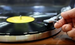 Vinyl record on a turntable