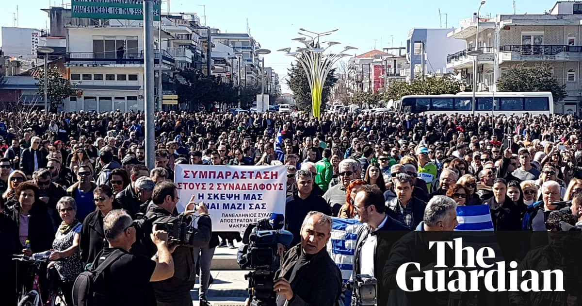 Greek protesters demand release of two soldiers held in Turkey