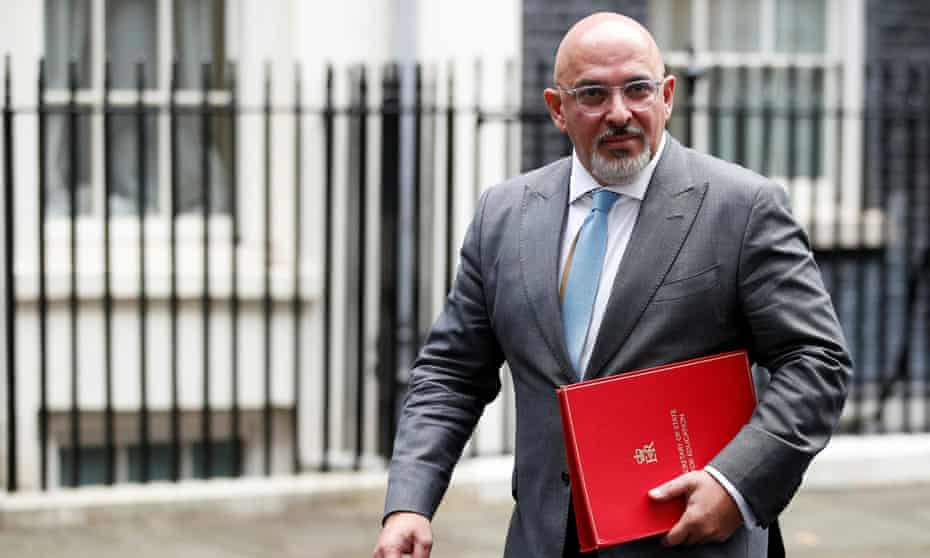 The education secretary, Nadhim Zahawi.