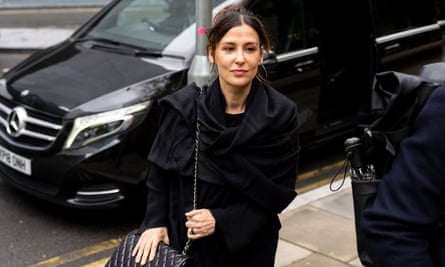 Marina Granovskaia arrives at Southwark crown court. Prosecutors allege Alrubie sent a threatening email to the then Chelsea sporting director.