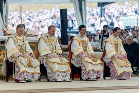 The four bishops being ordained in a ceremony in Switzerland.