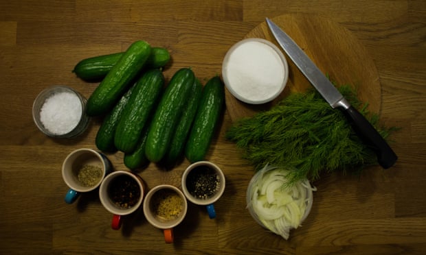 Ingredients for dill pickle