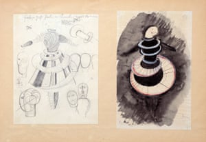 Sketchbook with dance figures, 1914-1922 Schlemmerâs grasp of theatricality, geometry and sheer eyecatching imagery has made him influential, with the likes of David Bowie and New Order clearly taking inspiration from his designs