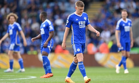 Leicester's dejected players
