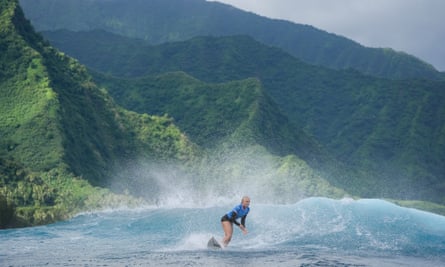 Tatiana Weston-Webb of Brazil surfs during the gold medal match