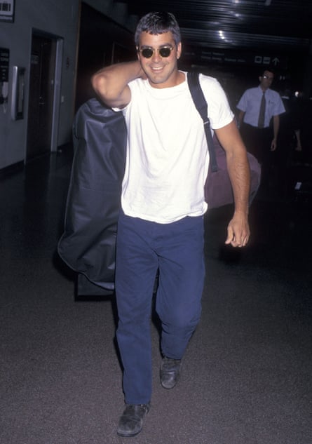 George Clooney at Los Angeles international airport in 1995.
