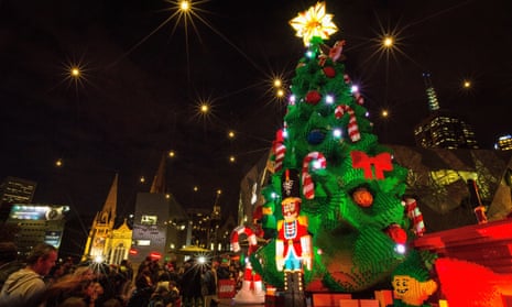 Melbourne’s Christmas tree of Lego