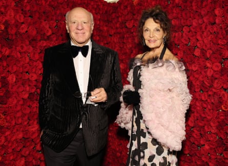 Von Fürstenberg with her husband, Barry Diller, at the Met Gala in New York in 2022.