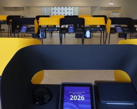 Voting machines in Los Angeles.