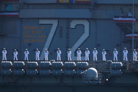 people standing on a ship