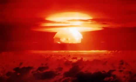 The first US test of a dry fuel hydrogen bomb, which took place on Bikini Atoll in 1954