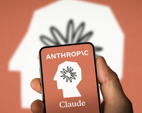 An Anthropic and Claude logo on a smartphone screen