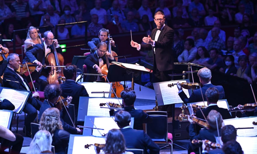 John Wilson conducting the Sinfonia of London at the Royal Albert Hall.