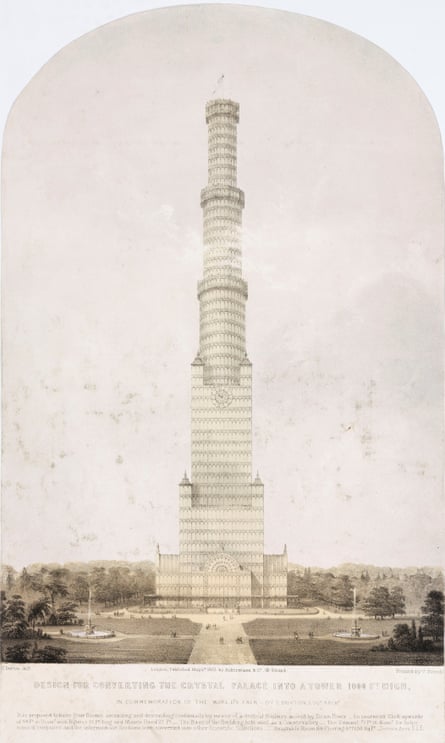 Design for converting the Crystal Palace into a tower
