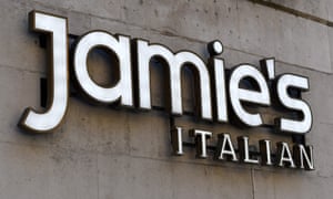 A closed-down Jamie’s Italian restaurant in Manchester today