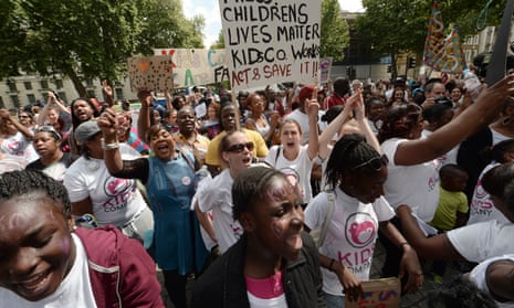Kids Company supporters rally at Downing Street