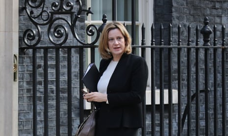 Amber Rudd, the home secretary, arriving for cabinet this morning.