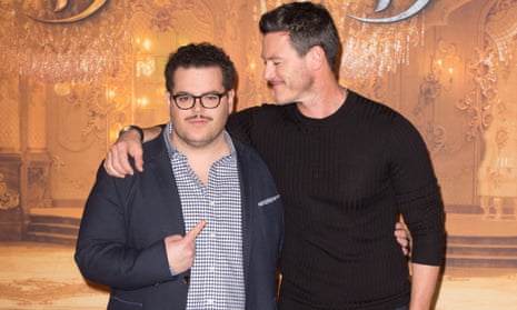 Josh Gad, left, with Luke Evans promoting Beauty and the Beast in Paris last month.