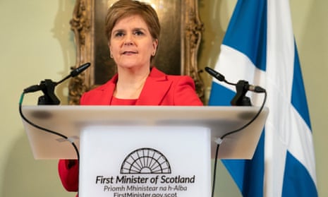 Nicola Sturgeon speaks at a news conference at Bute House where she announced she will stand down as first minister.