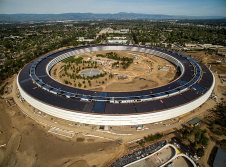 The completed Apple Park in Cupertino, California, which opened in April 2017