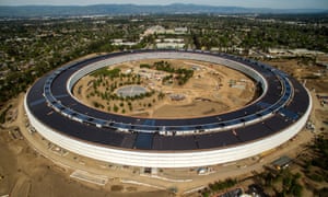 The completed Apple Park in Cupertino, California, which opened in April 2017