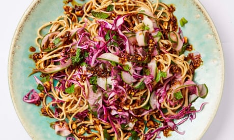 Meera Sodha’s recipe for mouth-numbing noodles with chilli oil and red cabbage