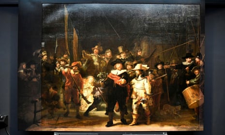 Rembrandt’s Night Watch, complete with restored panels.