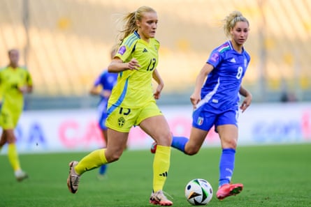 Smilla Holmberg in action against Italy in the Nations League fixture in May.