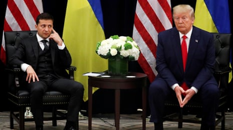 'Nobody pushed me': Ukrainian president addresses Trump phone call – video