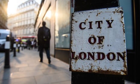 battered City of London sign