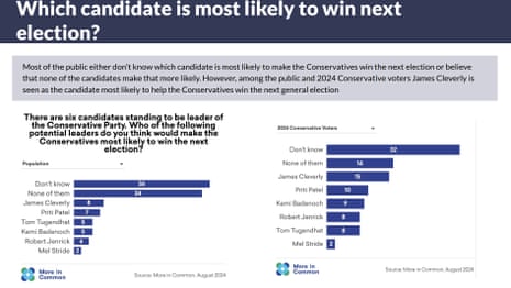 Polling on Tory leadership candidates