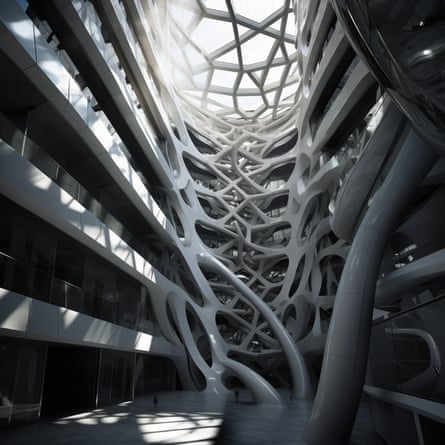 “You don’t even have to do much” … Patrik Schumacher-generated designs for ZHA using Midjourney.