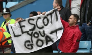 Aston Villa supporters vent spleen at Joleon Lescott.