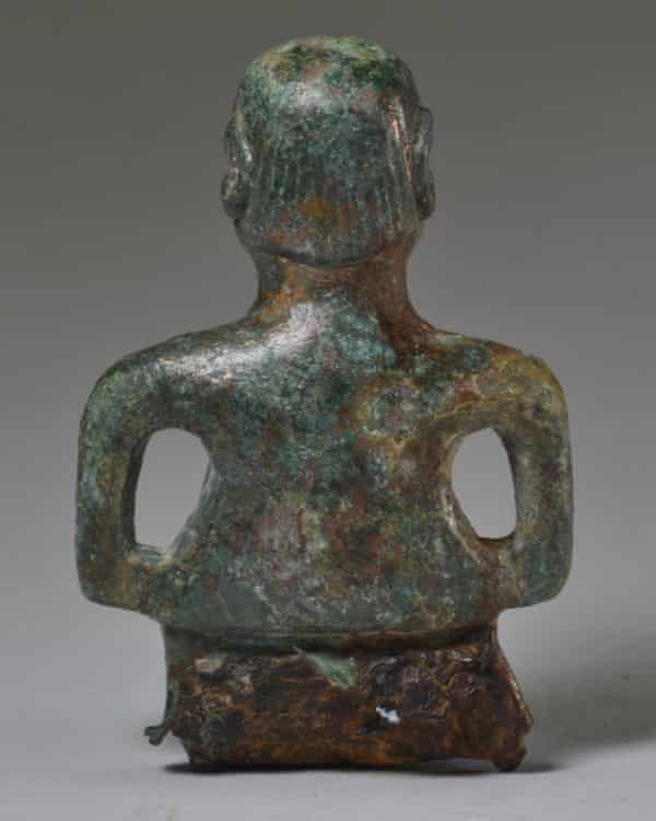 The Celtic figure, rear view.