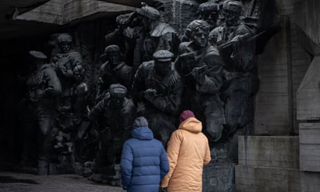 People visiting the National Museum of the History of Ukraine earlier this month before the launch of the Russian invasion.