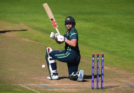 Australia opener Georgia Voll bats during a Women’s T20 World Cup warm-up match