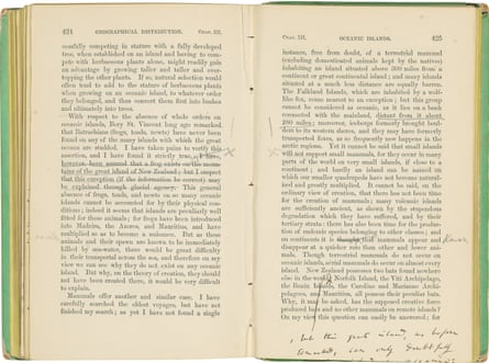 Some of Charles Darwin’s annotations to On the Origin of Species.