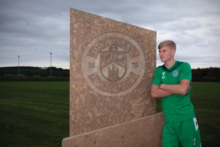 Josh Doig photographed at the Hibs training centre.