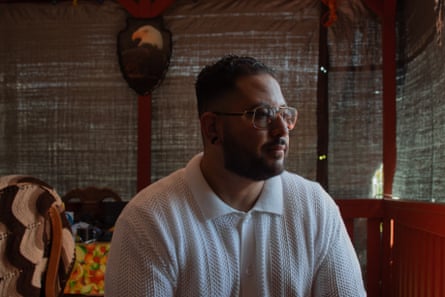 a man looks off to the side