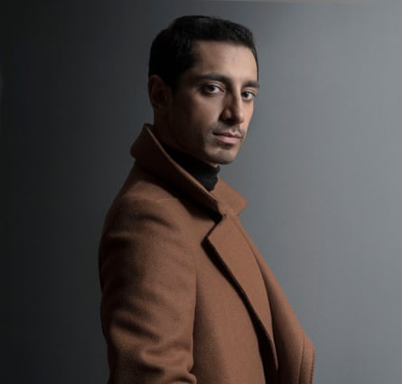 Wrapped up: Riz Ahmed wearing wool coat by Lanvin.