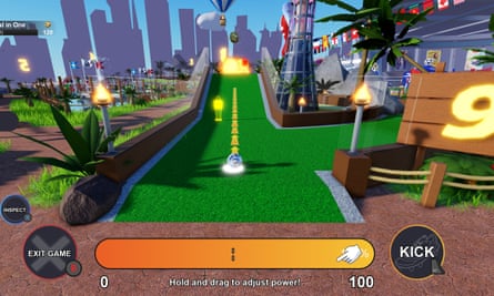 'Uma nova e excitante experiência imersiva online para todos os fãs de futebol' – desde que gostem de minigolfe.