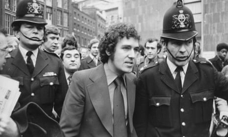 Peter Hain after his acquittal at the Old Bailey, April 1976.