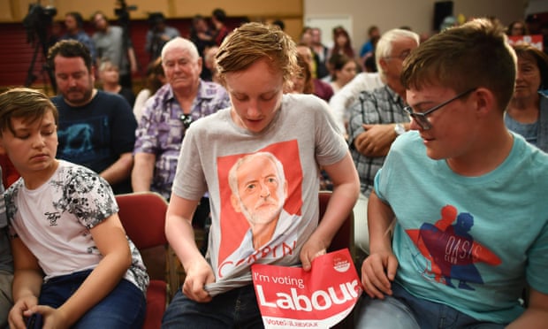 A young Jeremy Corbyn supporter