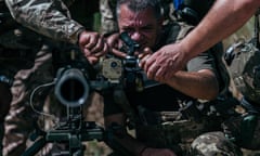 Ukrainian soldiers training at a shooting range in the Sumy region.