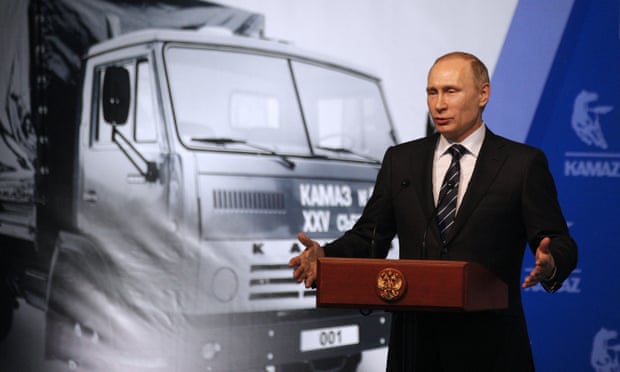 Vladimir Putin at the Kamaz vehicle plant